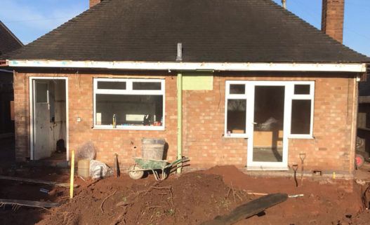 Bungalow extension before